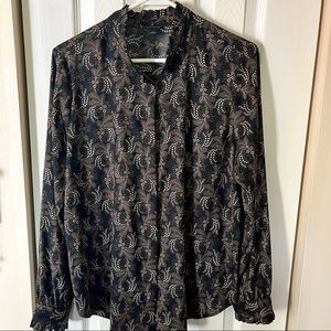 Ann Taylor lightweight print blouse Size M